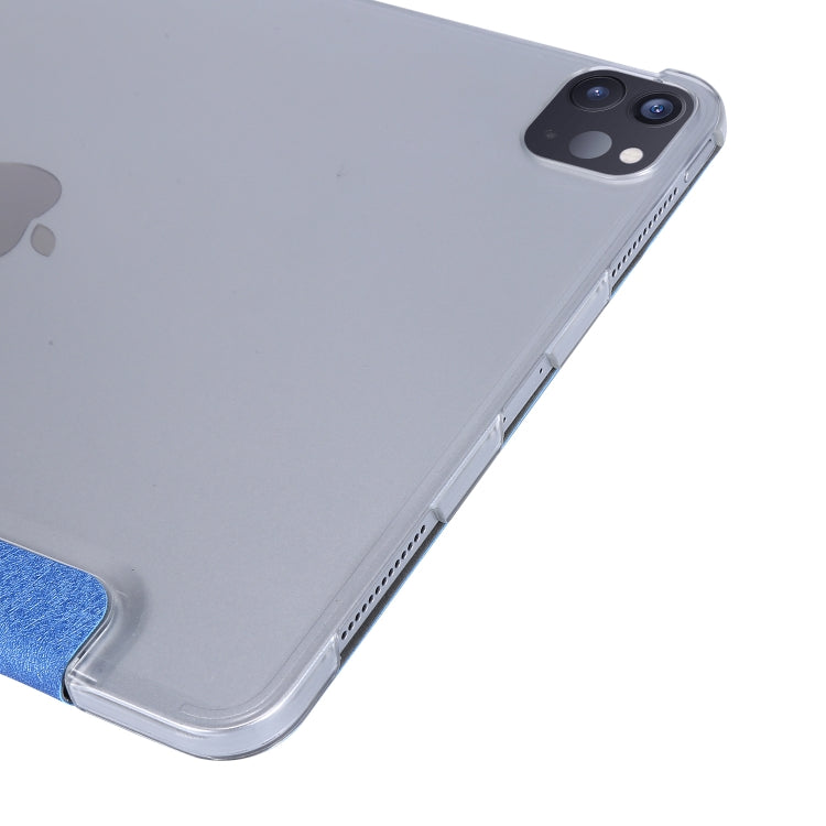 Silk Texture Horizontal Flip Magnetic PU Leather Case with Three-folding Holder & Sleep / Wake-up Function For iPad Air 2022 / 2020 10.9