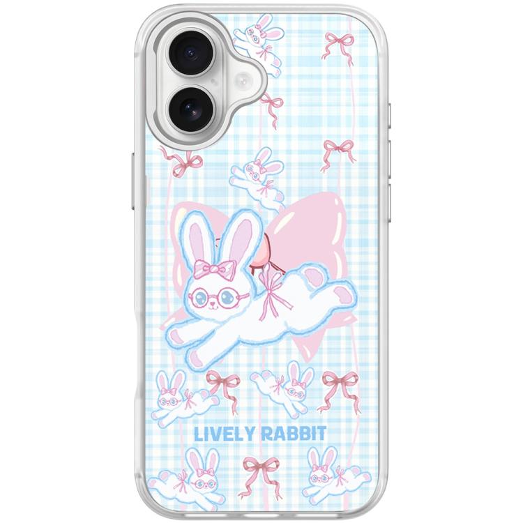 For iPhone 17 Bow Rabbit Pattern Magnetic Phone Case