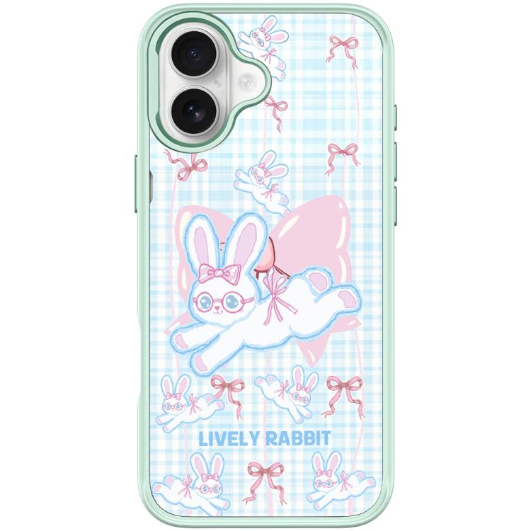 For iPhone 17 Bow Rabbit Pattern Magnetic Phone Case