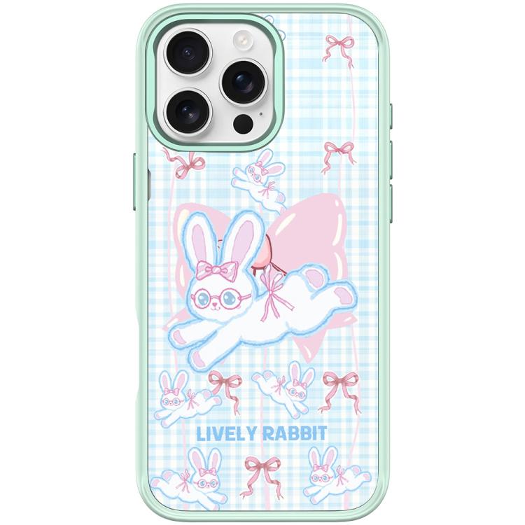For iPhone 16 Pro Max Bow Rabbit Pattern Magnetic Phone Case