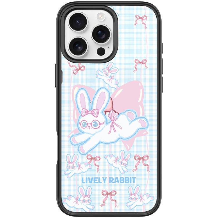 For iPhone 16 Pro Bow Rabbit Pattern Magnetic Phone Case
