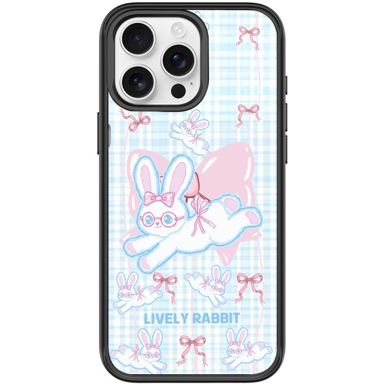 For iPhone 15 Pro Max Bow Rabbit Pattern Magnetic Phone Case