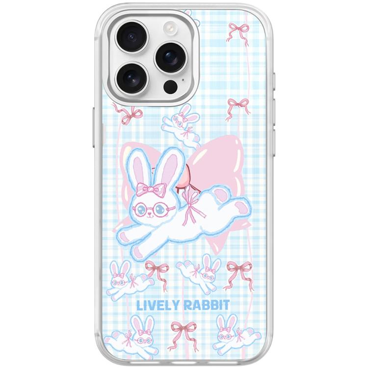 For iPhone 15 Pro Bow Rabbit Pattern Magnetic Phone Case