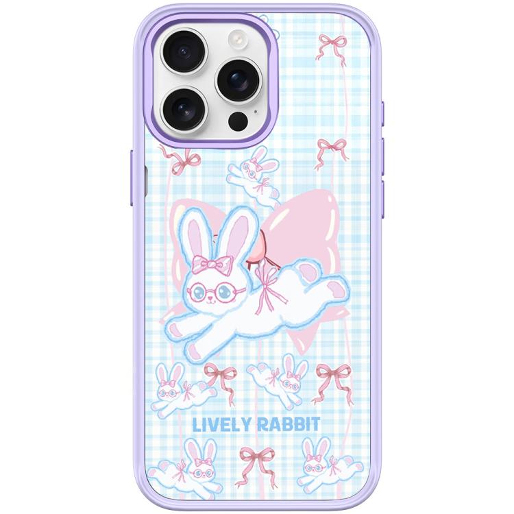For iPhone 15 Pro Bow Rabbit Pattern Magnetic Phone Case