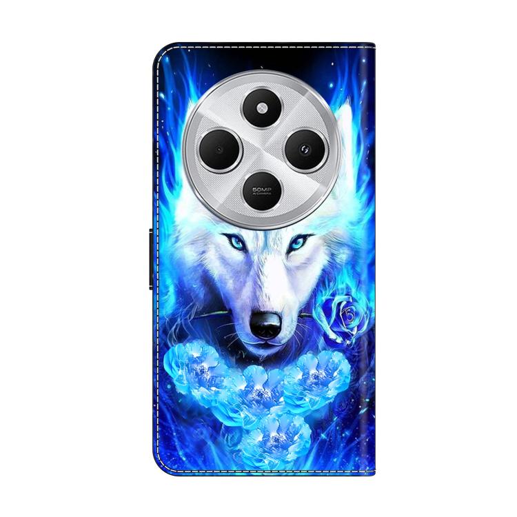 For Redmi 14C 4G Crystal-Like Painted Vegan Leather Phone Case