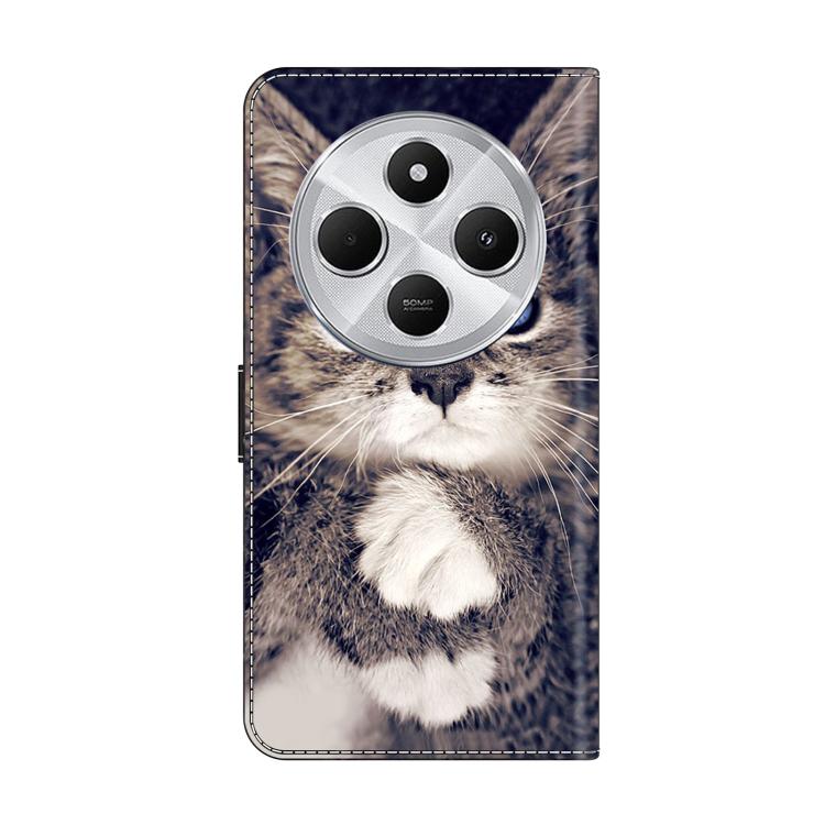 For Redmi 14C 4G Crystal-Like Painted Vegan Leather Phone Case