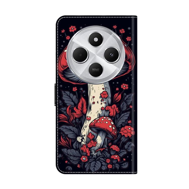 For Redmi 14C 4G Crystal-Like Painted Vegan Leather Phone Case