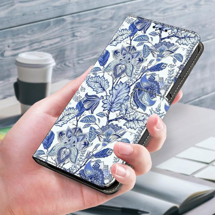 For Redmi 14C 4G Crystal-Like Painted Vegan Leather Phone Case