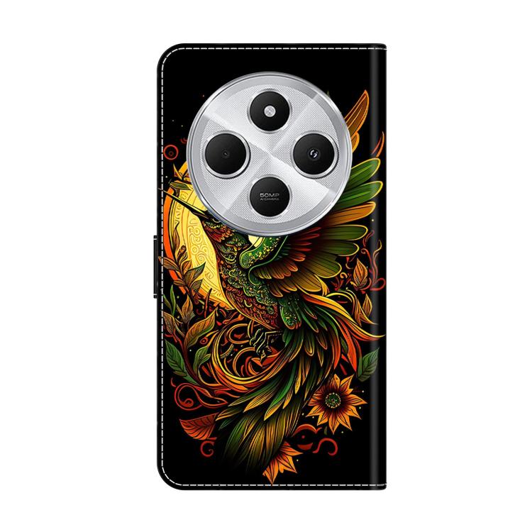 For Redmi 14C 4G Crystal-Like Painted Vegan Leather Phone Case
