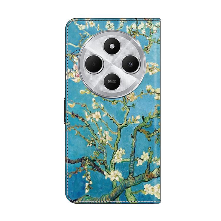 For Redmi 14C 4G Crystal-Like Painted Vegan Leather Phone Case