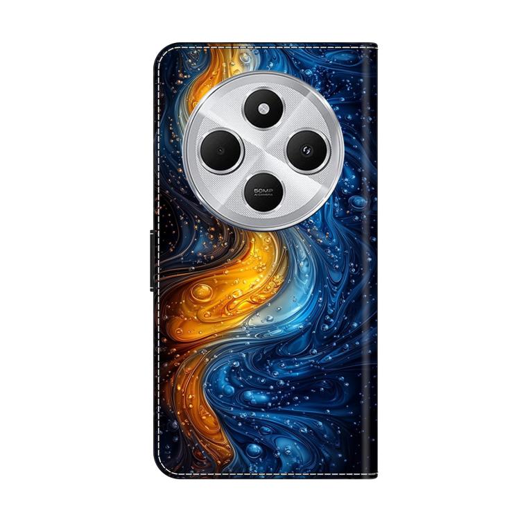 For Redmi 14C 4G Crystal-Like Painted Vegan Leather Phone Case