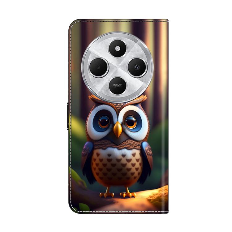 For Redmi 14C 4G Crystal-Like Painted Vegan Leather Phone Case