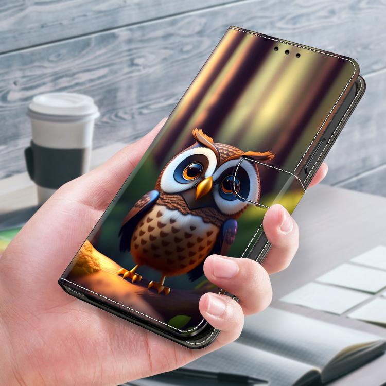 For Redmi 14C 4G Crystal-Like Painted Vegan Leather Phone Case