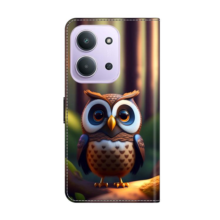 For Redmi 15C 5G / 4G EU 173mm / Poco C85 5G Crystal-Like Painted Vegan Leather Phone Case