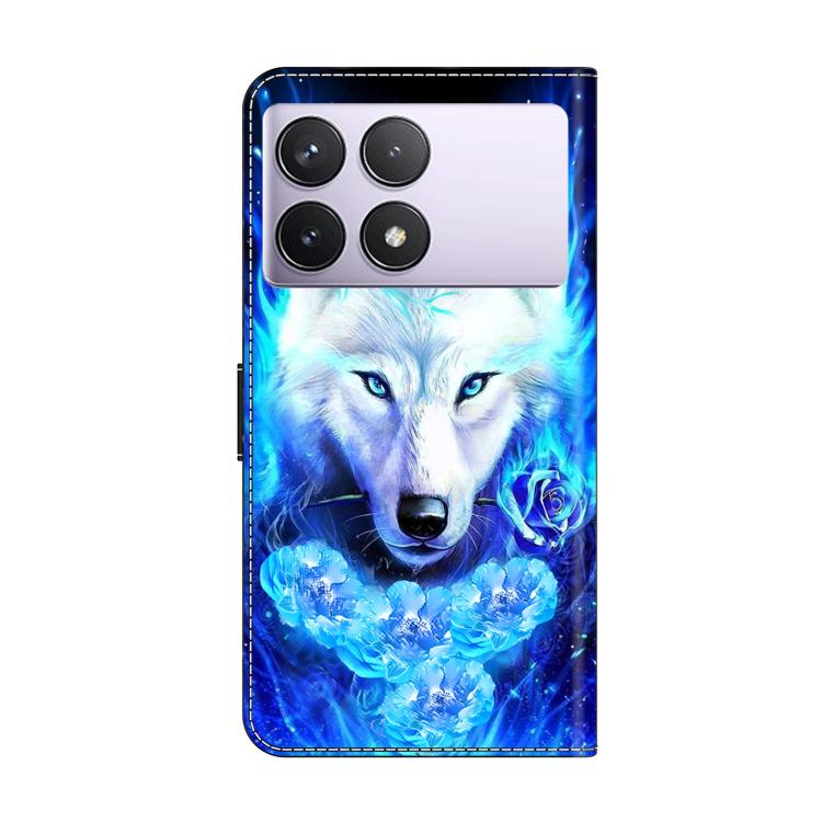For Redmi K70E / Poco X6 Pro Crystal-Like Painted Vegan Leather Phone Case