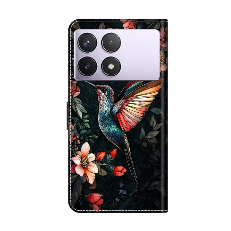 For Redmi K70E / Poco X6 Pro Crystal-Like Painted Vegan Leather Phone Case