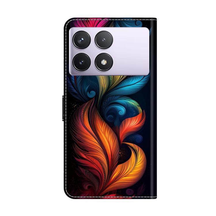 For Redmi K70E / Poco X6 Pro Crystal-Like Painted Vegan Leather Phone Case