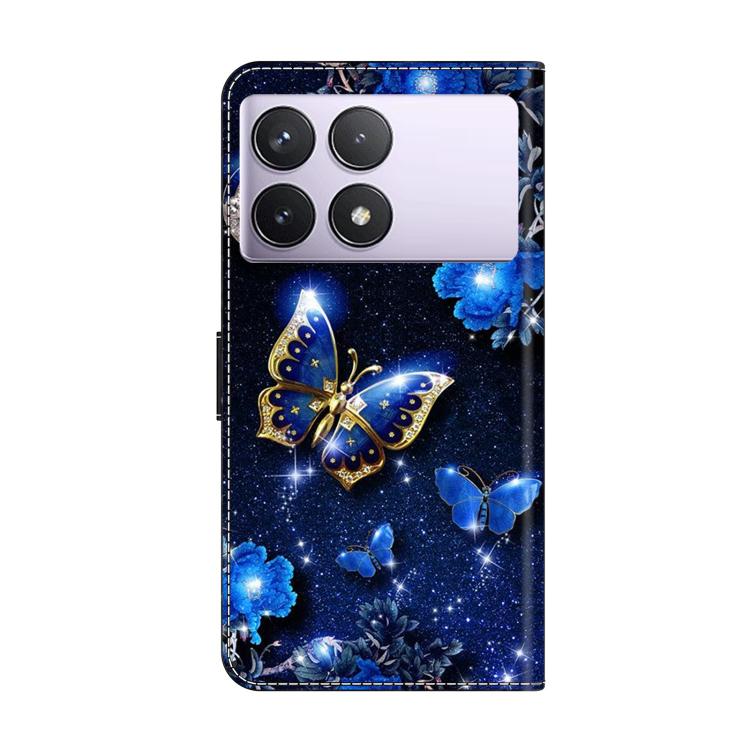 For Redmi K70E / Poco X6 Pro Crystal-Like Painted Vegan Leather Phone Case