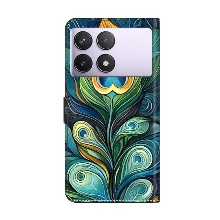 For Redmi K70E / Poco X6 Pro Crystal-Like Painted Vegan Leather Phone Case