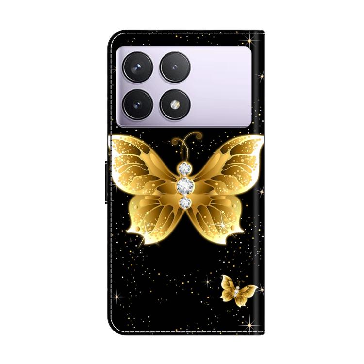 For Redmi K70E / Poco X6 Pro Crystal-Like Painted Vegan Leather Phone Case