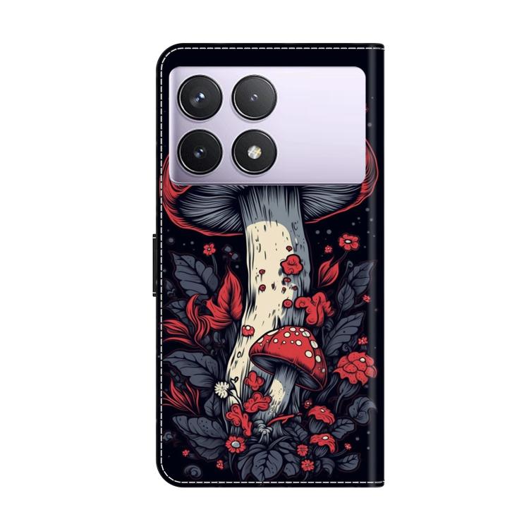 For Redmi K70E / Poco X6 Pro Crystal-Like Painted Vegan Leather Phone Case