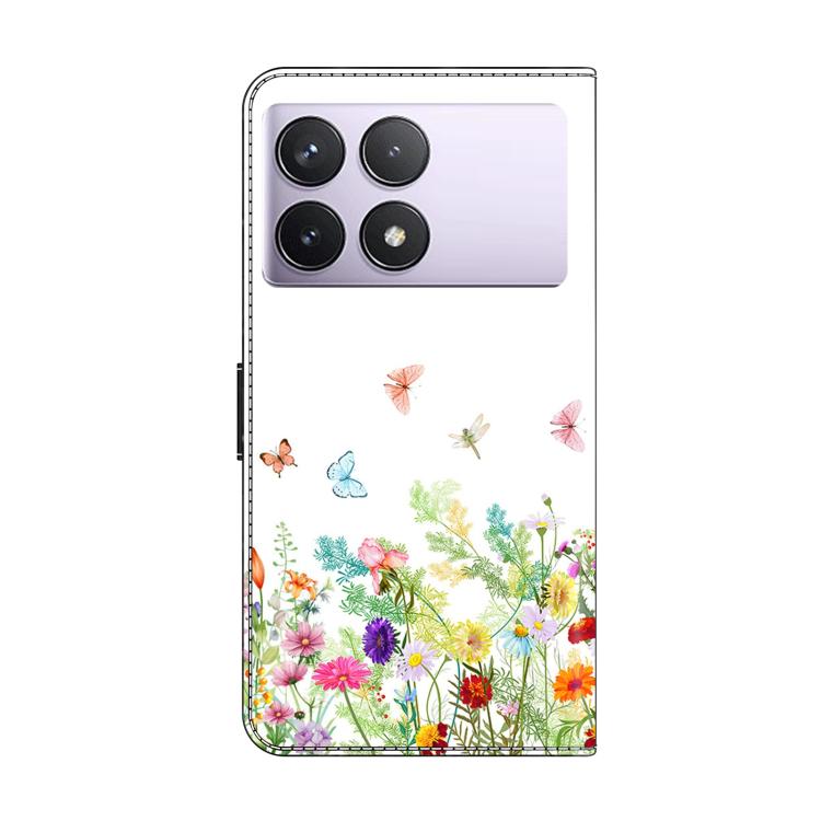 For Redmi K70E / Poco X6 Pro Crystal-Like Painted Vegan Leather Phone Case