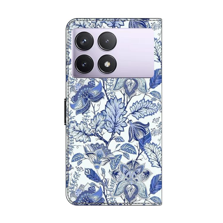 For Redmi K70E / Poco X6 Pro Crystal-Like Painted Vegan Leather Phone Case