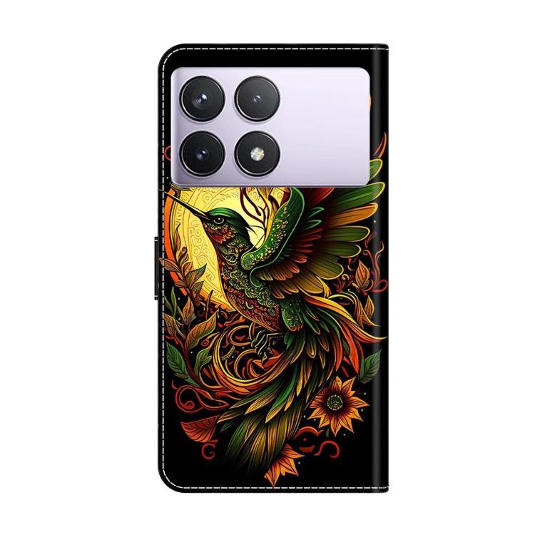 For Redmi K70E / Poco X6 Pro Crystal-Like Painted Vegan Leather Phone Case
