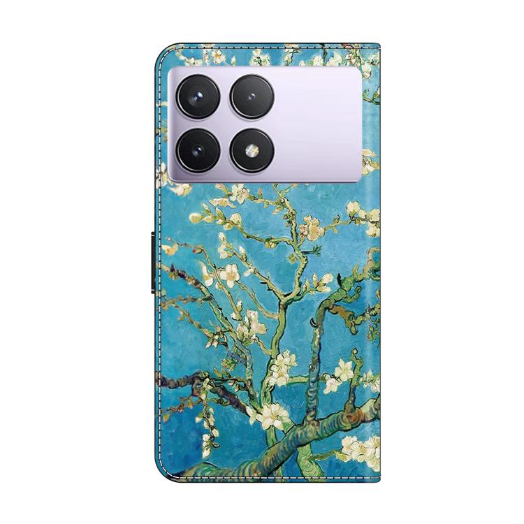 For Redmi K70E / Poco X6 Pro Crystal-Like Painted Vegan Leather Phone Case