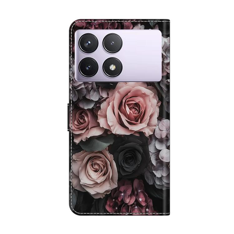 For Redmi K70E / Poco X6 Pro Crystal-Like Painted Vegan Leather Phone Case
