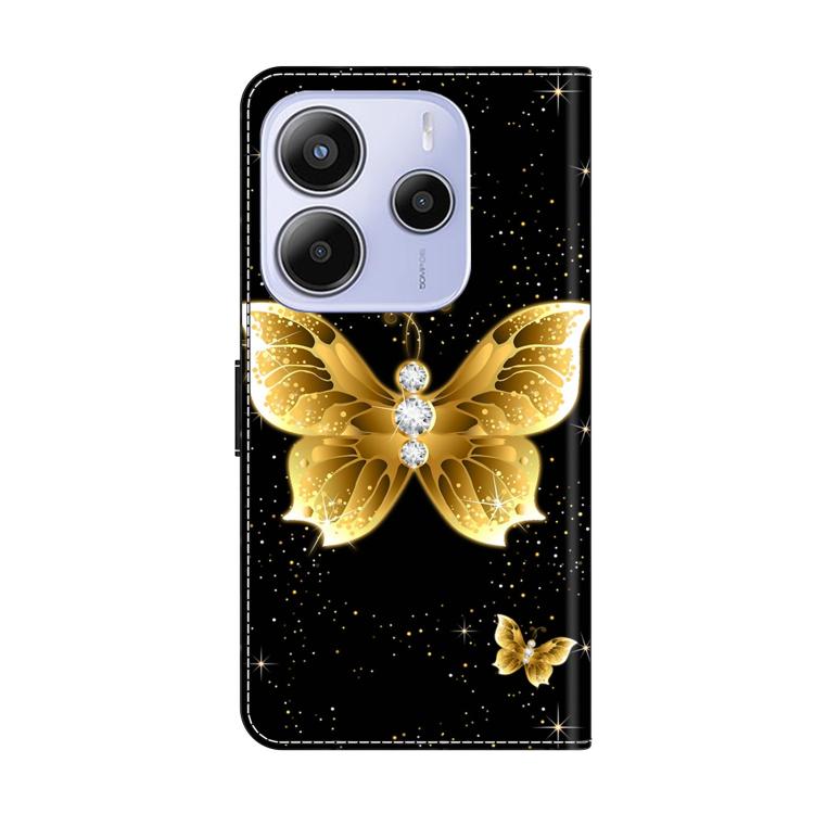 For Redmi Note 14 5G Crystal-Like Painted Vegan Leather Phone Case