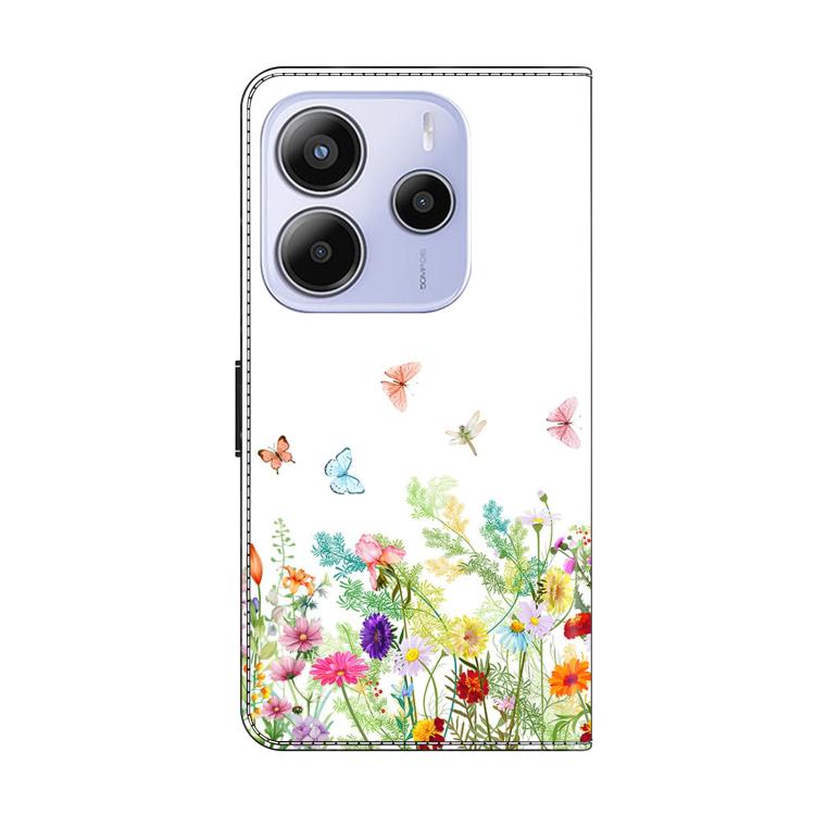 For Redmi Note 14 5G Crystal-Like Painted Vegan Leather Phone Case