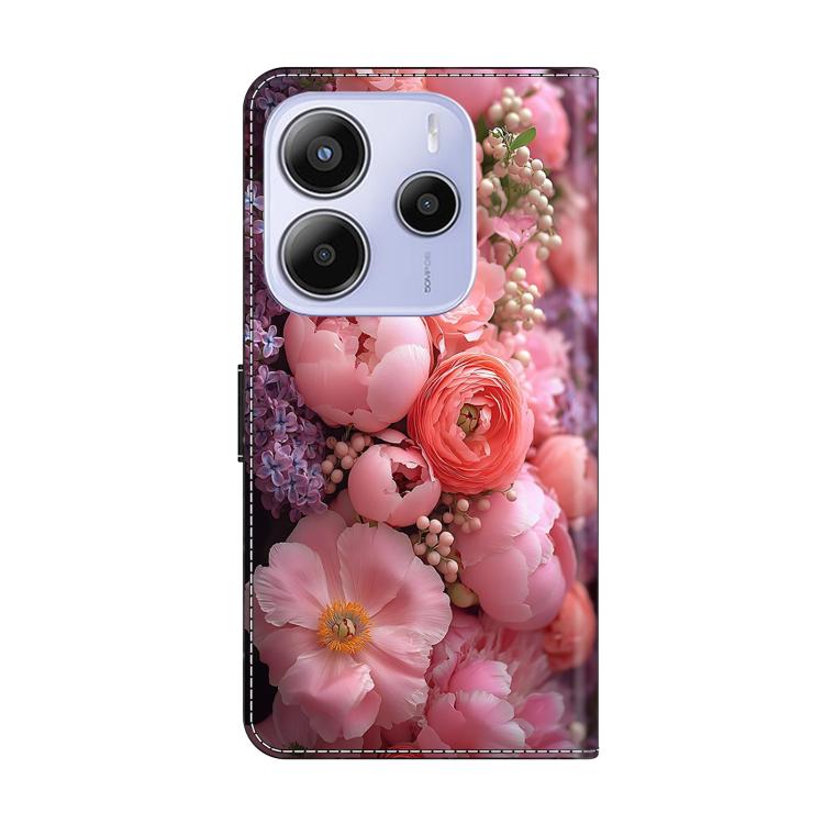 For Redmi Note 14 5G Crystal-Like Painted Vegan Leather Phone Case