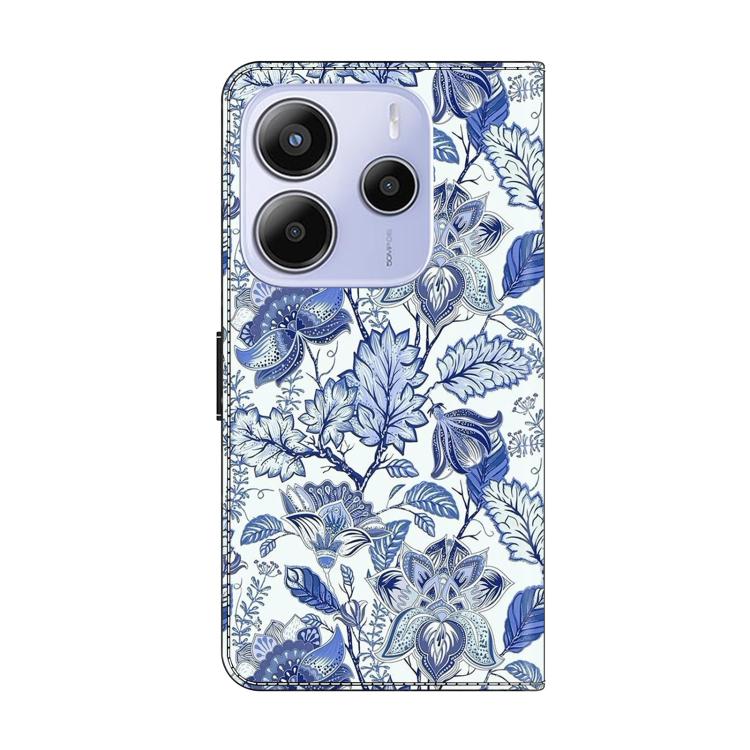 For Redmi Note 14 5G Crystal-Like Painted Vegan Leather Phone Case