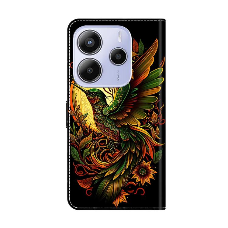 For Redmi Note 14 5G Crystal-Like Painted Vegan Leather Phone Case