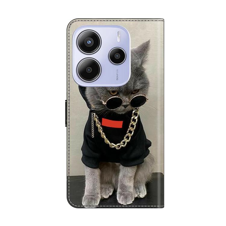 For Redmi Note 14 5G Crystal-Like Painted Vegan Leather Phone Case