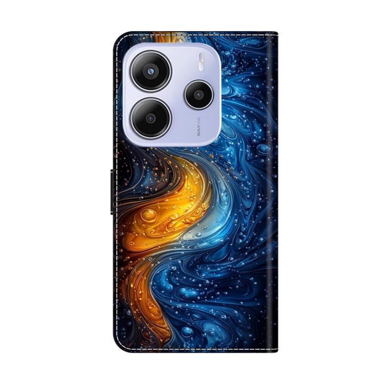 For Redmi Note 14 5G Crystal-Like Painted Vegan Leather Phone Case