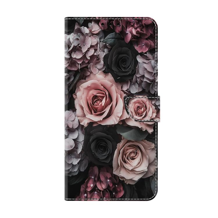 For Redmi Note 14 5G Crystal-Like Painted Vegan Leather Phone Case
