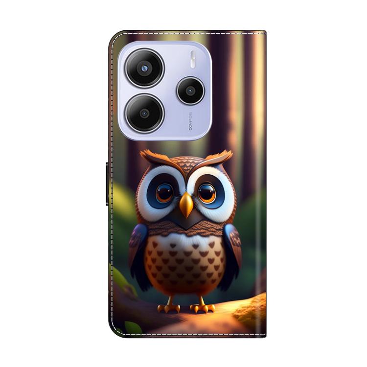 For Redmi Note 14 5G Crystal-Like Painted Vegan Leather Phone Case