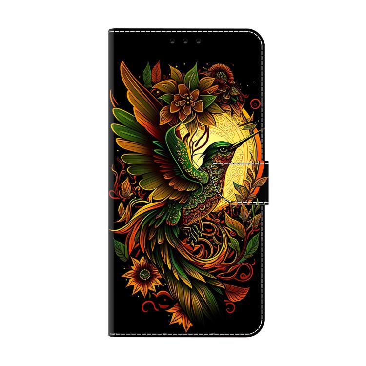For Redmi Note 14 4G 163.25mm Crystal-Like Painted Vegan Leather Phone Case