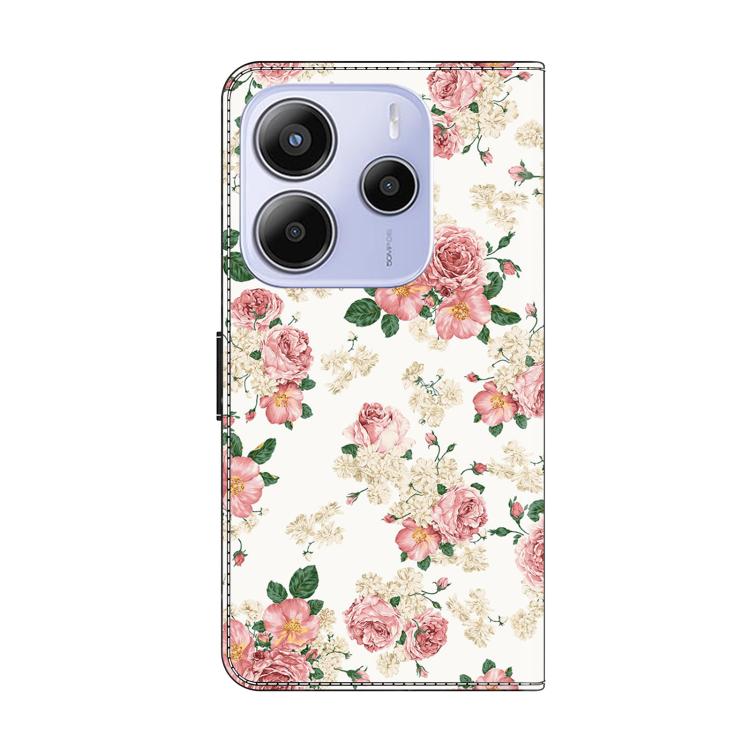 For Redmi Note 14 4G 163.25mm Crystal-Like Painted Vegan Leather Phone Case