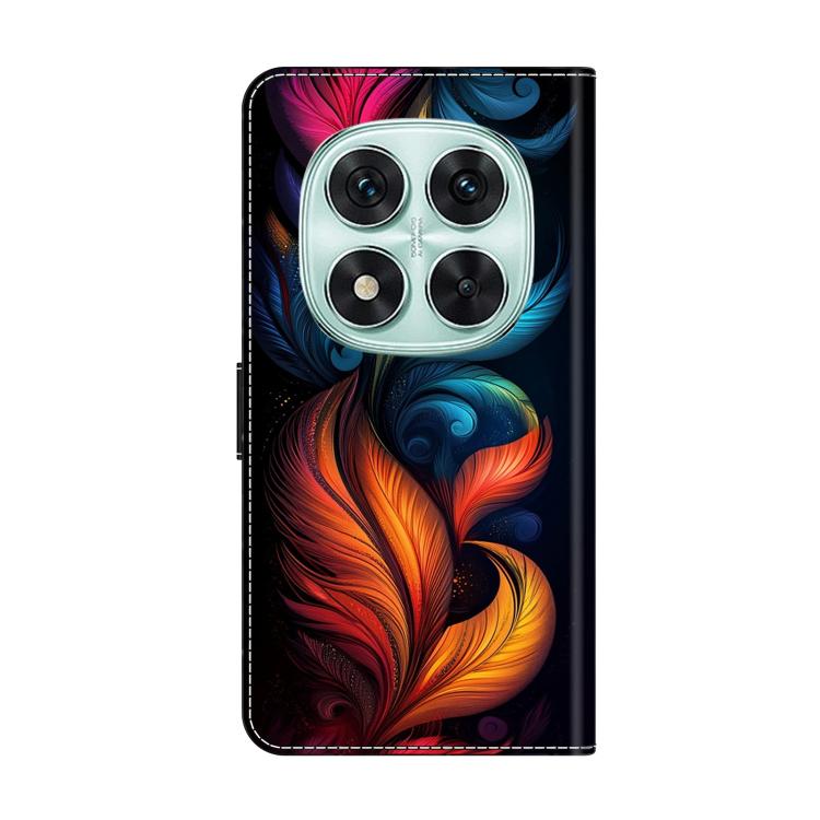 For Redmi Note 14 Pro 4G Crystal-Like Painted Vegan Leather Phone Case