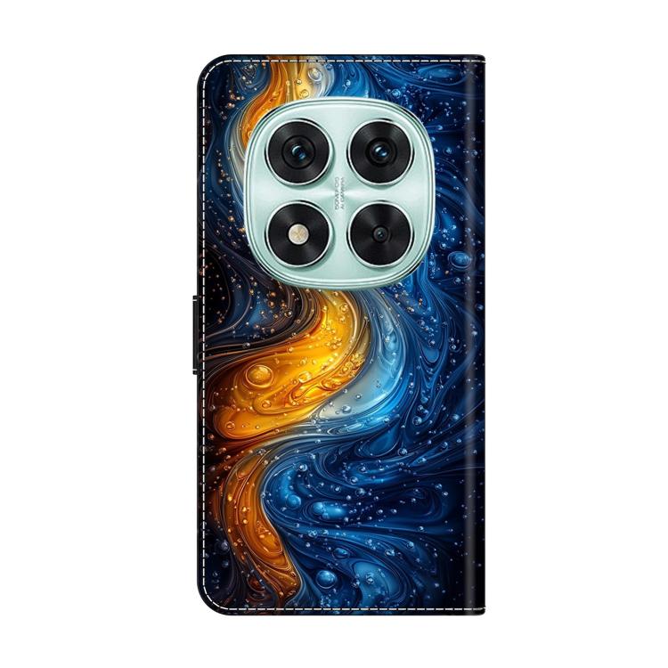 For Redmi Note 14 Pro 4G Crystal-Like Painted Vegan Leather Phone Case