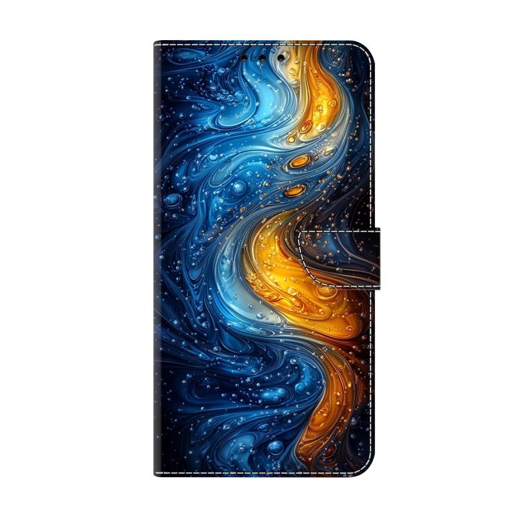 For Redmi Note 14 Pro 5G Crystal-Like Painted Vegan Leather Phone Case