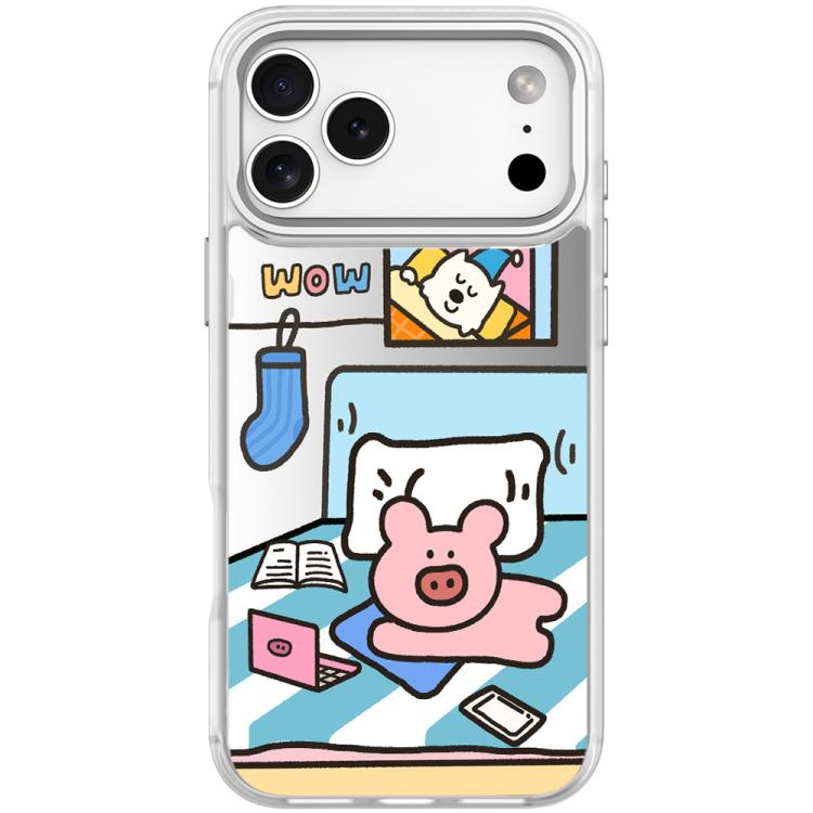 For iPhone 17 Pro Adorable Little Pig Pattern Magnetic Phone Case