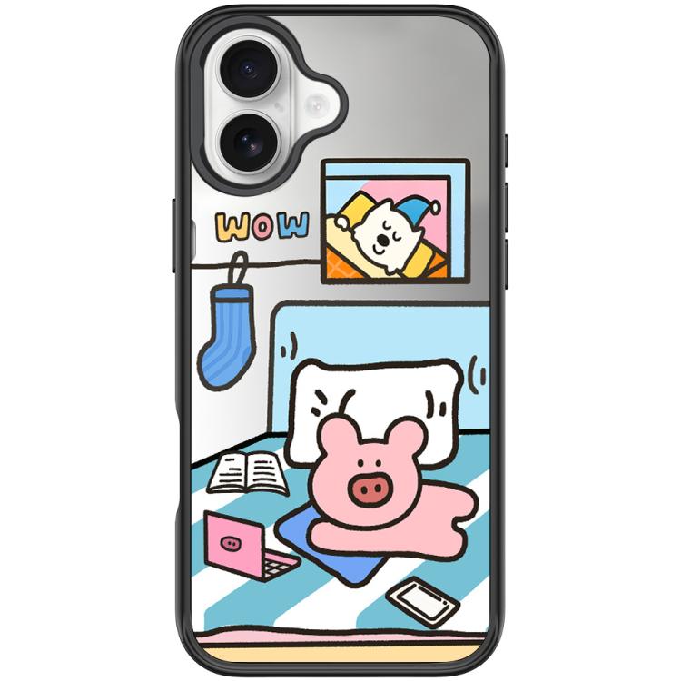 For iPhone 17 Adorable Little Pig Pattern Magnetic Phone Case