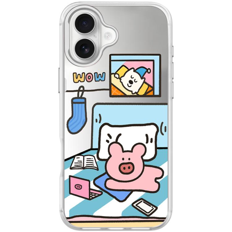 For iPhone 17 Adorable Little Pig Pattern Magnetic Phone Case