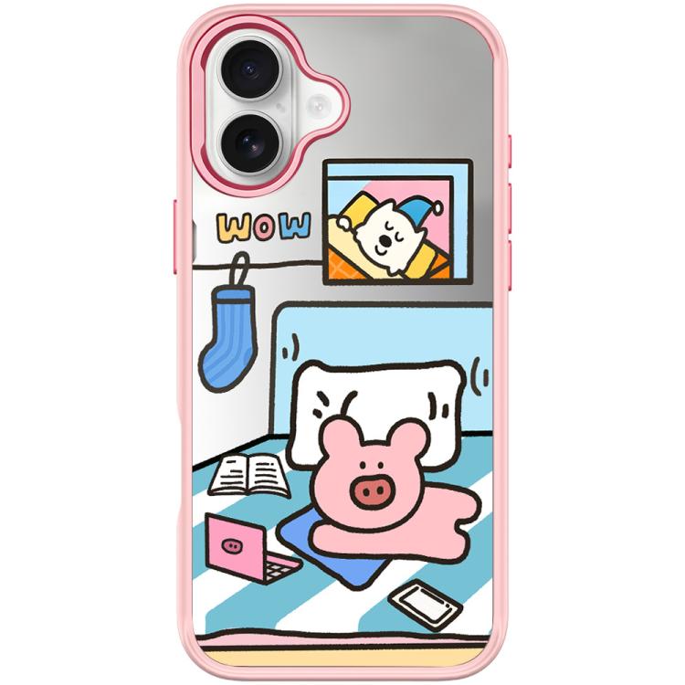 For iPhone 17 Adorable Little Pig Pattern Magnetic Phone Case