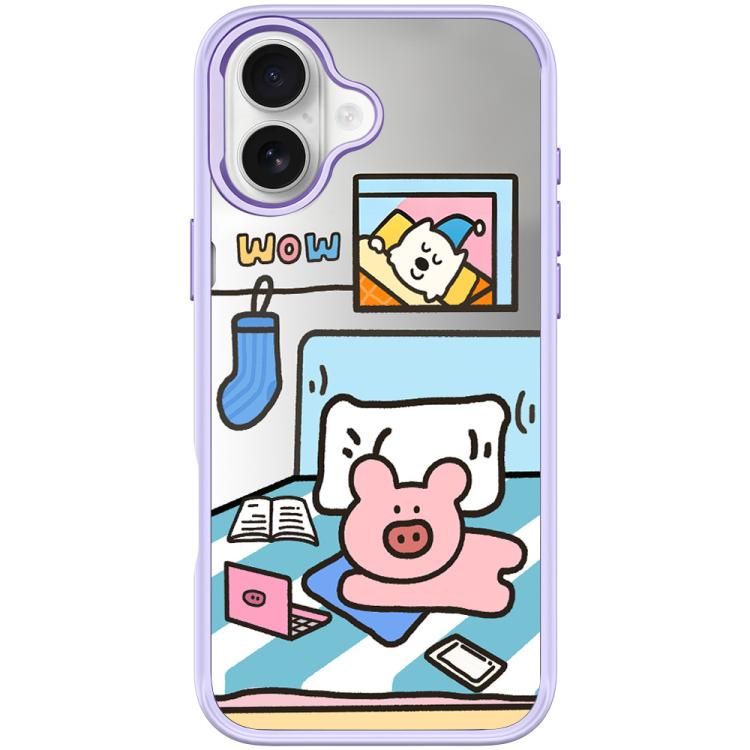 For iPhone 17 Adorable Little Pig Pattern Magnetic Phone Case
