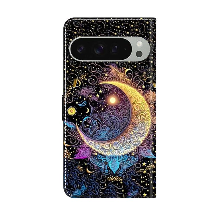 For Google Pixel 9 / 9 Pro Crystal-Like Painted Vegan Leather Phone Case